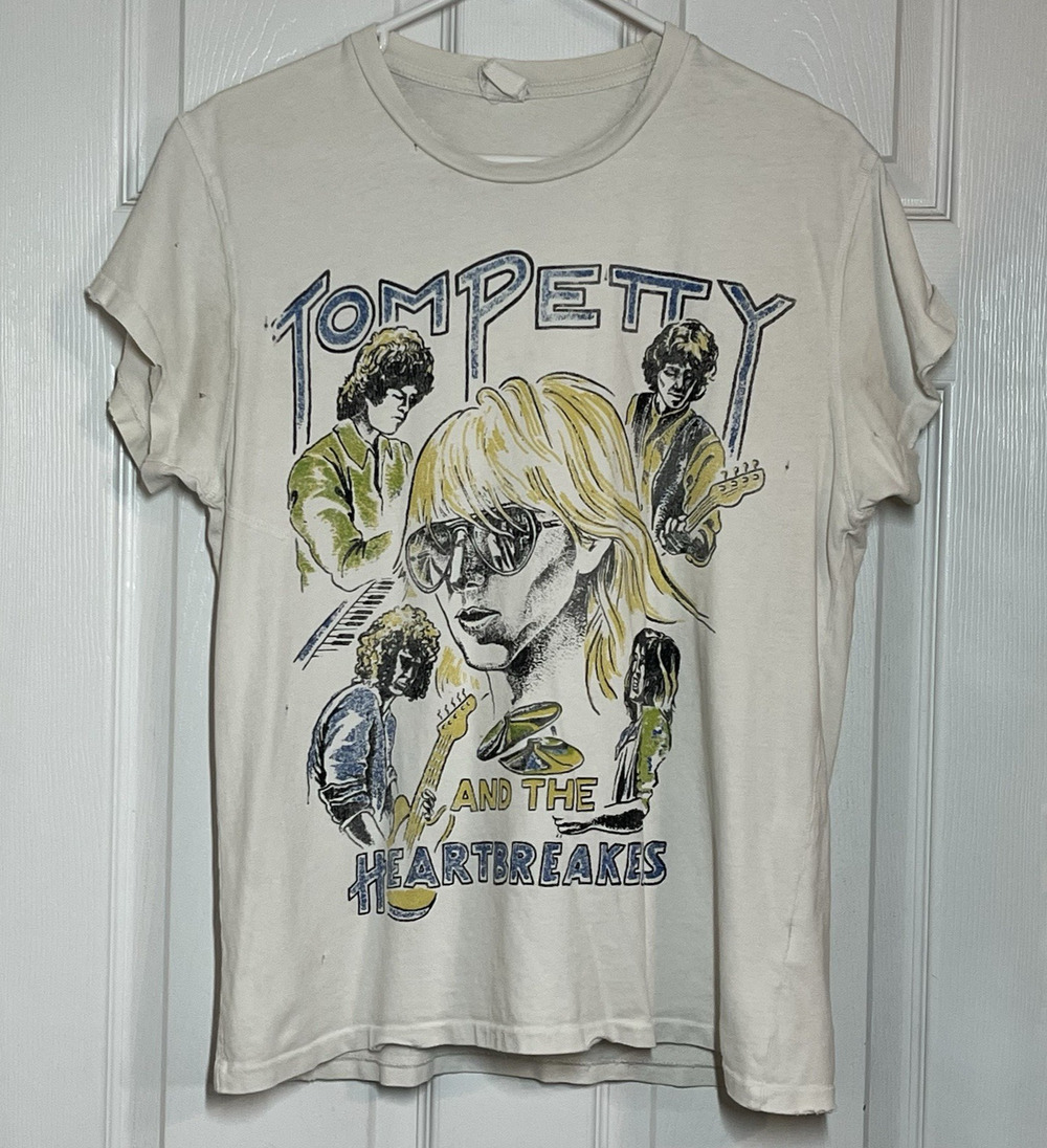 Tom Petty Faces MadeWorn USA Vintage Style Tee Shirt Runnin Down A Dream Small